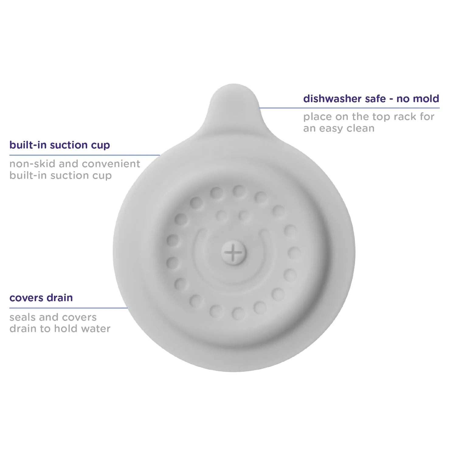 Ubbi Drain Stopper (Gray)
