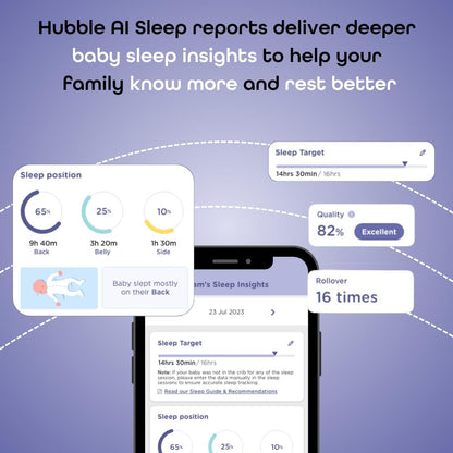 Hubble AI Vision 2K UHD Smart Baby Monitor Moonlight