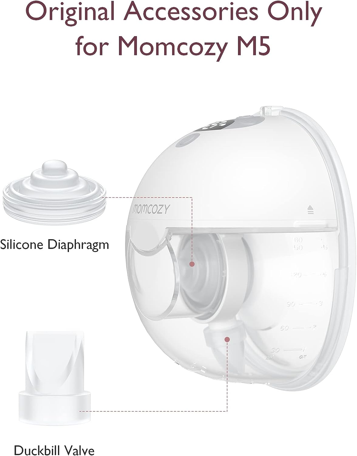 Momcozy Duckbill Valves & Silicone Diaphragm Compatible with Momcozy M5.
