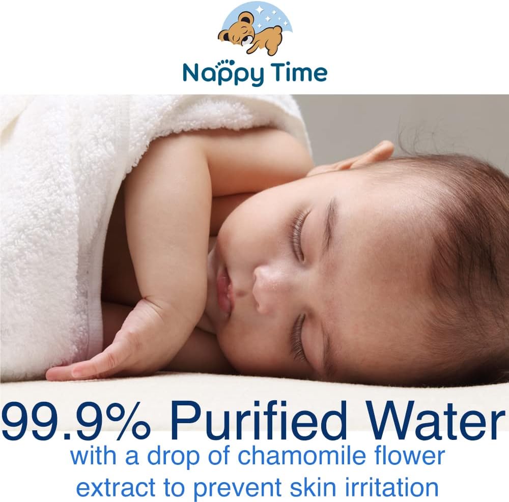 Nappy Time Baby Wipes 99.9% Water