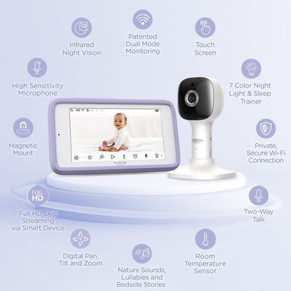 Hubble Nursery Pal Cloud Touch Smart Baby Monitor (White)