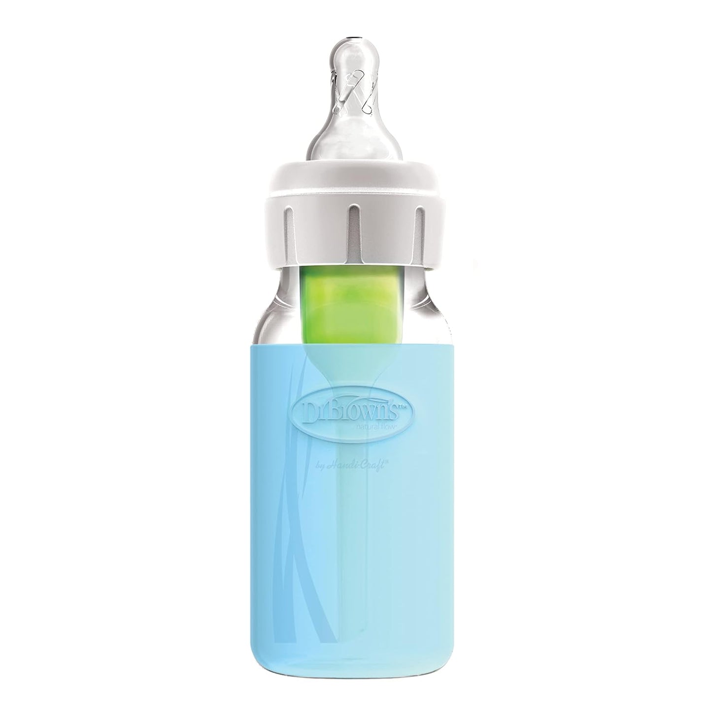 جراب رضاعة زجاجية للأطفال بخيارات+ للتدفق الطبيعي من Dr. Brown's ‏(4oz/120ml)
