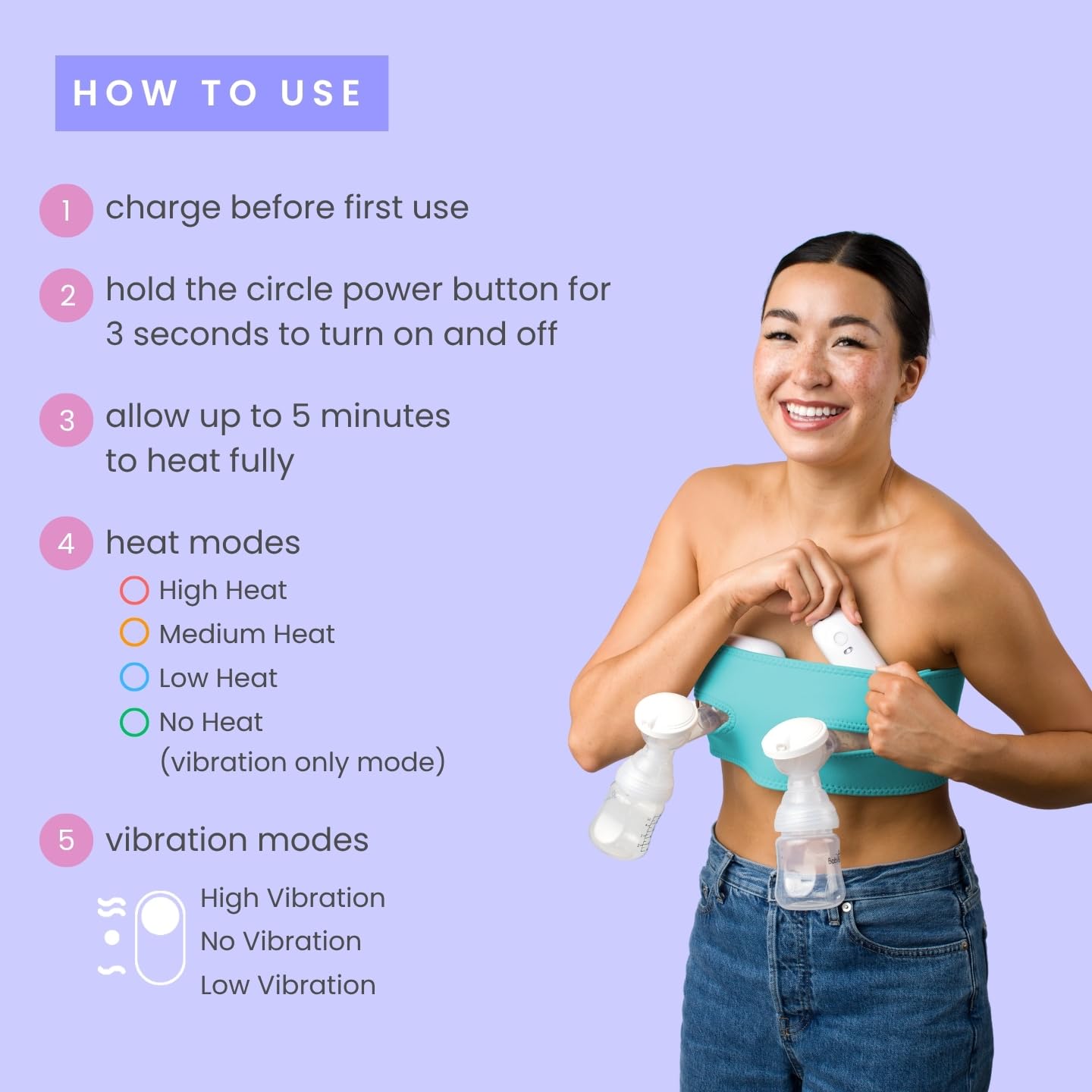 Lavie Warming Lactation Massager 3-in-1 (Pack of 2)
