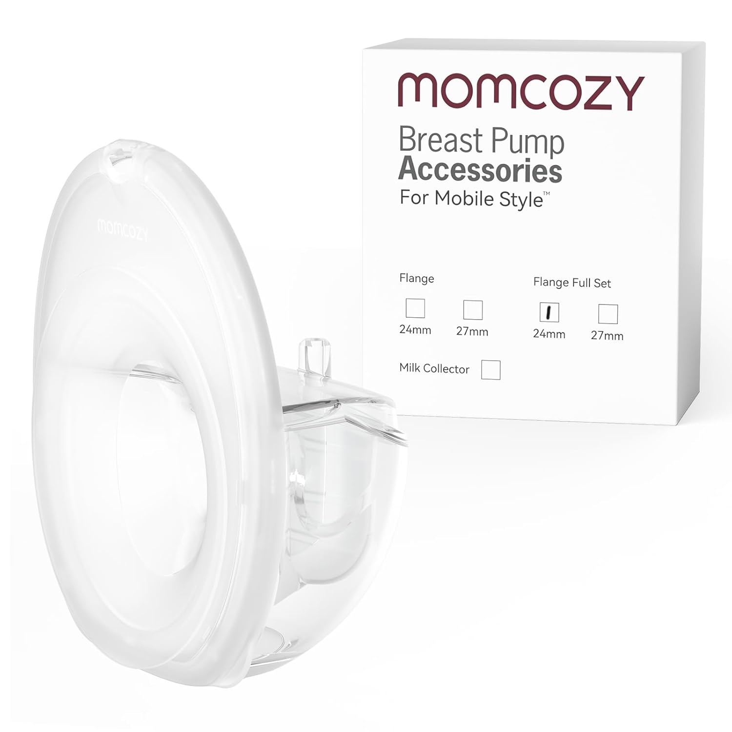 Momcozy Mobile Style M6 Breast Pump Accessories, Full Set, 24mm