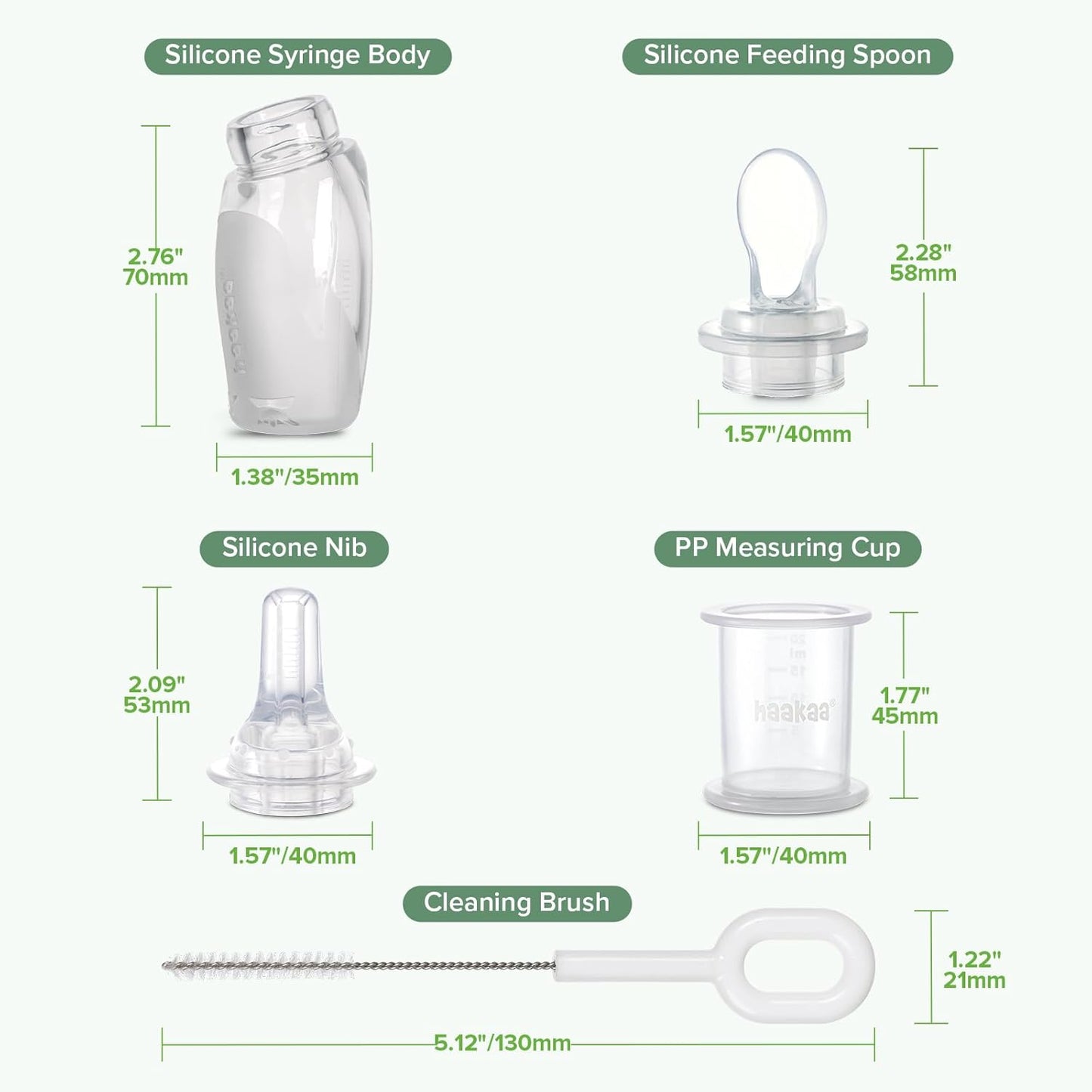 Haakaa Penguin Dual Feeding Syringe Set