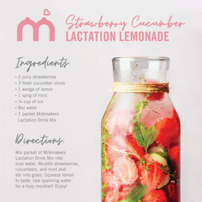 Munchkin Lactation Drink Mix Supplement for Breastfeeding Moms, Berry Lemonade, 12 Count
