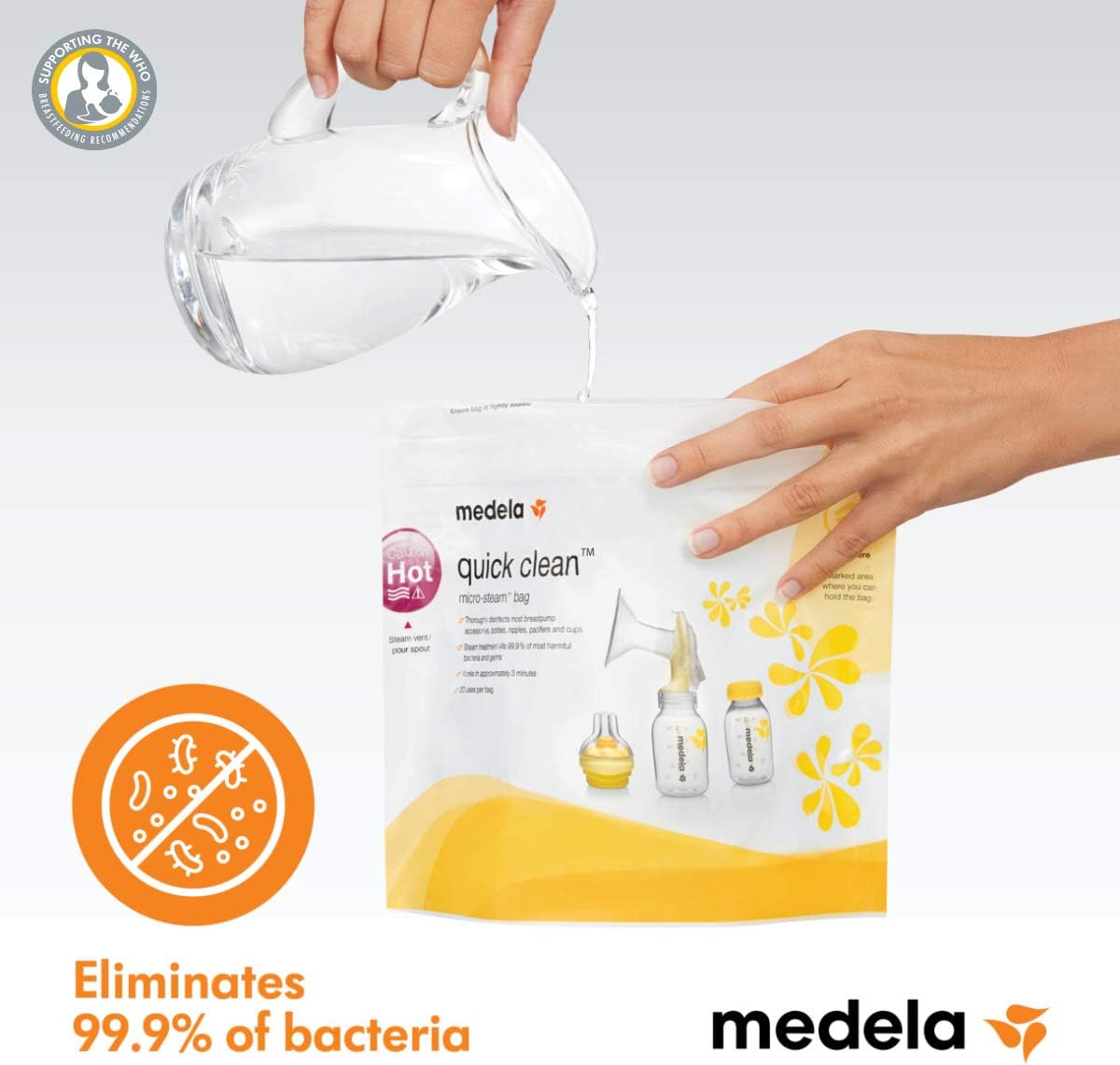 Quick Clean Micro-Steam Sterilization Bags by Medela