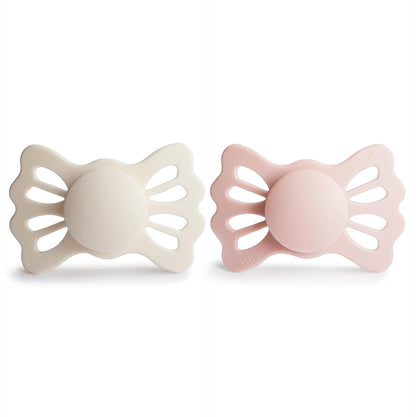 FRIGG Lucky Symmetrical Silicone Pacifiers Size 1 (Cream/Blush) - Pack of 2