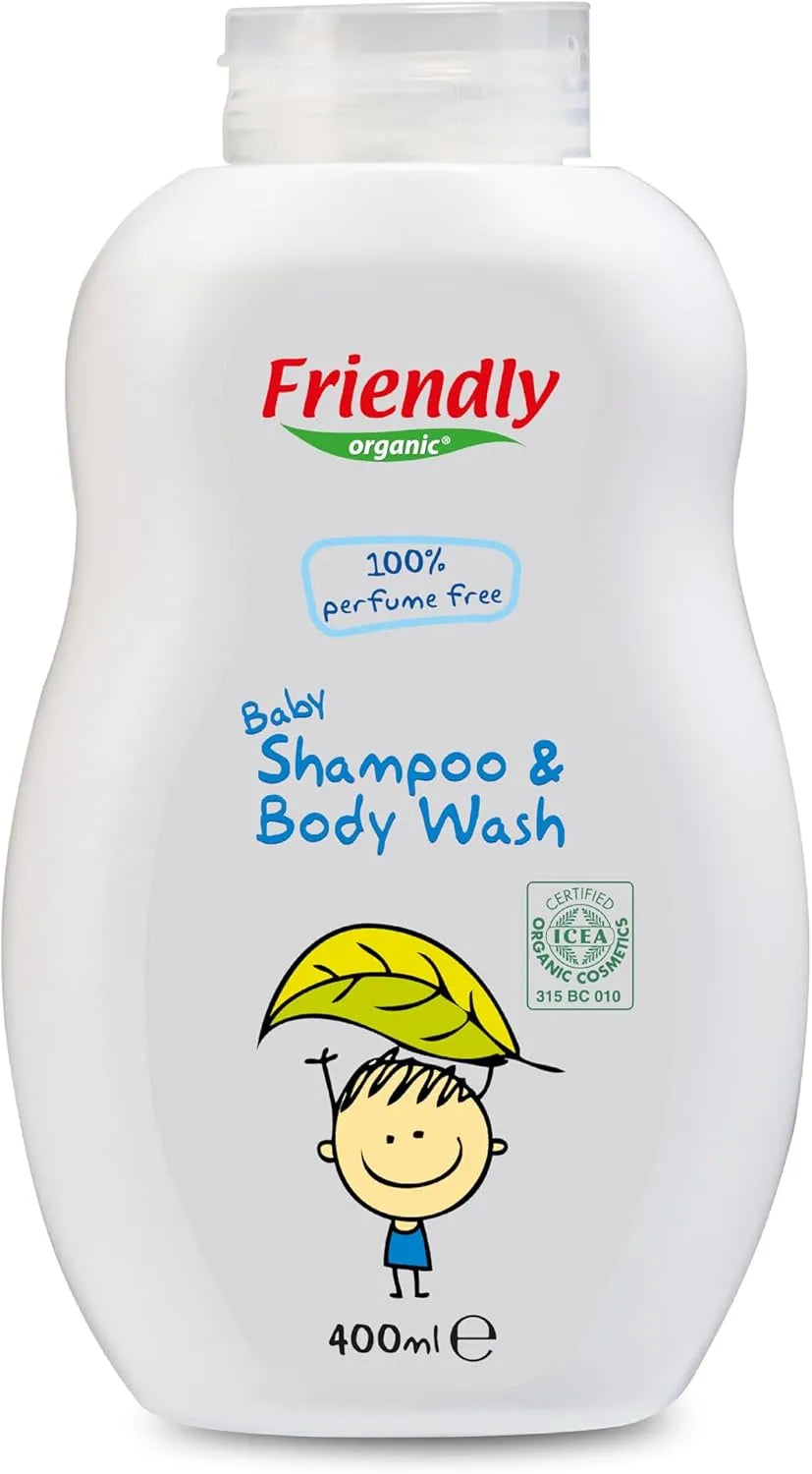 Friendly Organic Perfume Free Baby Shampoo & Body Wash (400 ml)