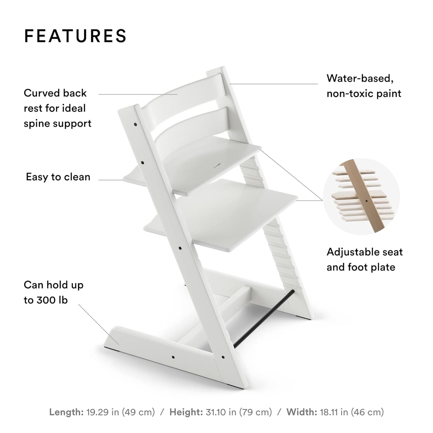 Stokke Tripp Trapp Chair (Adjustable and Convertible Chair)