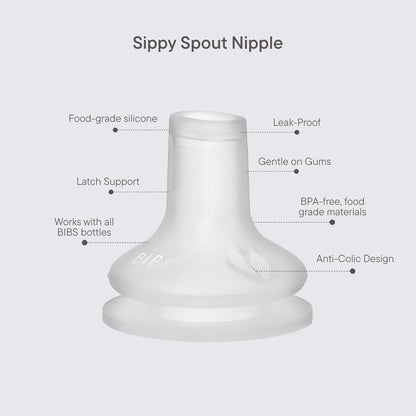 BIBS Baby Bottle Spout Silicone - Pack of 2 (6m+)