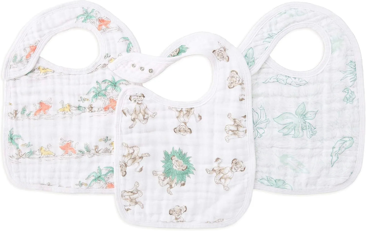 Aden & Anais  Classic Snap Bibs Disney The Lion King - Pack of 3
