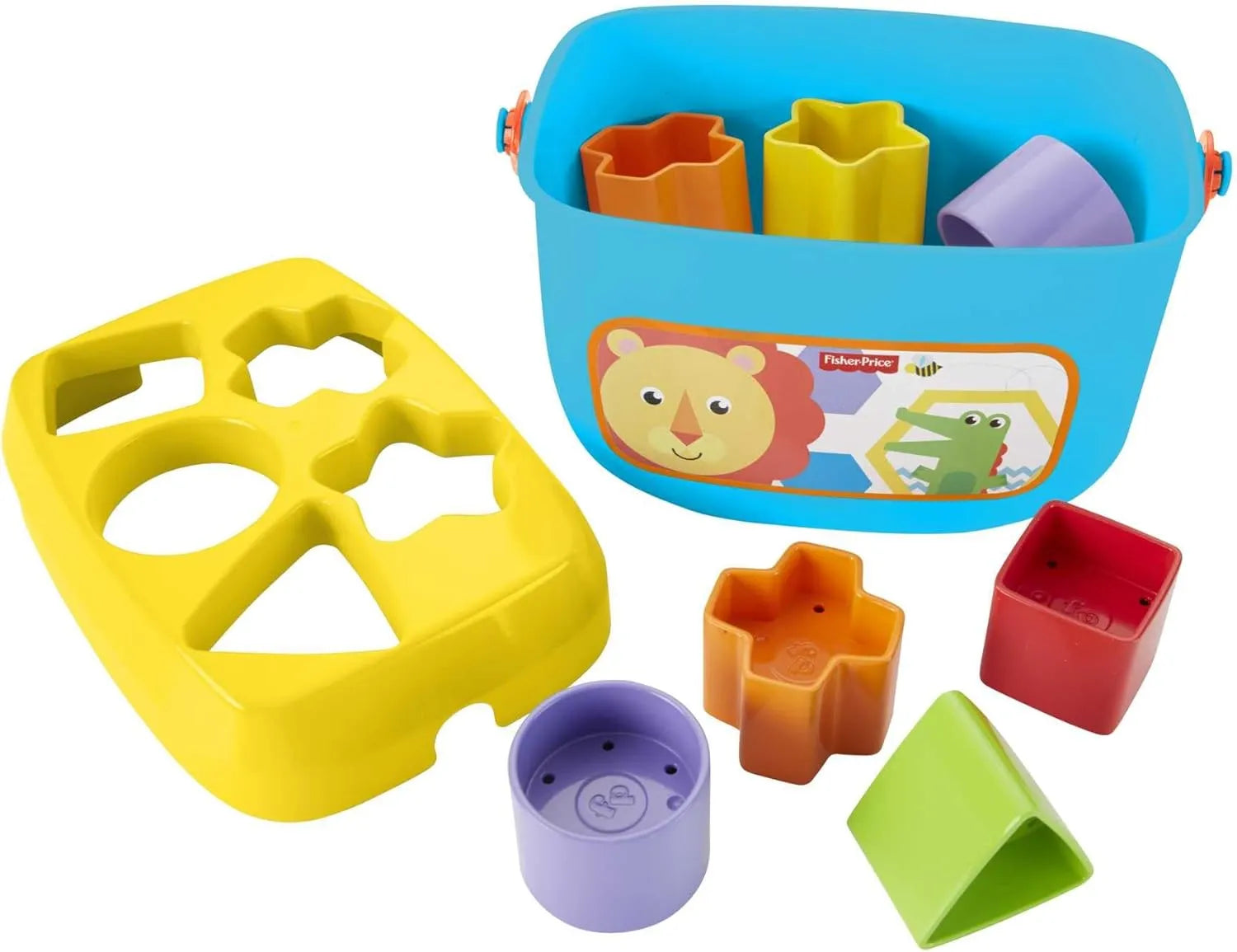 Fisher Price Stacking Toy Baby's First Blocks Set of 10 Shapes for Sorting Play