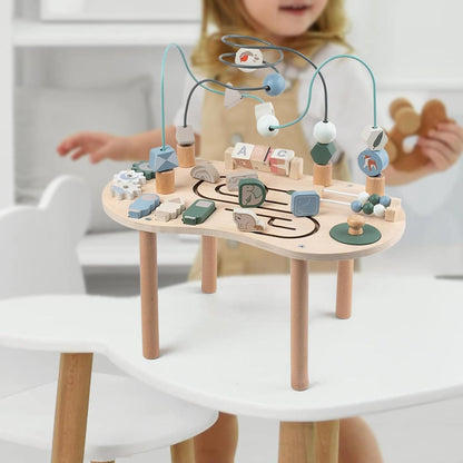 Little Story Wooden Activity Table Montessori Play (Multicolor)