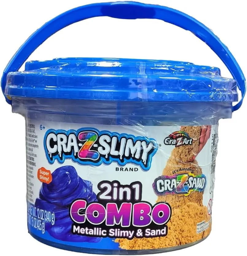 CraZart Cra-Z-Slimy دلو مجموعة رمل لزج 2 في 1