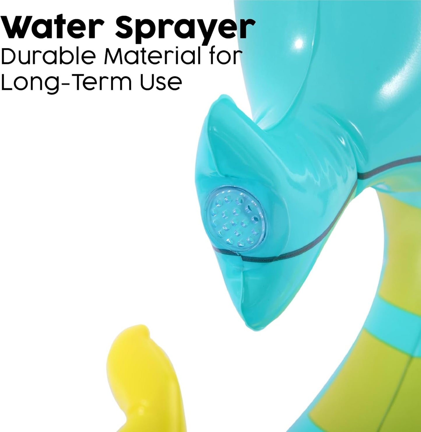 Bestway Seahorse Sprinkler Paddling Pool, Kids Garden Pool (6′2" x 63" x 34"/1.88m x 1.60m x 86cm)
