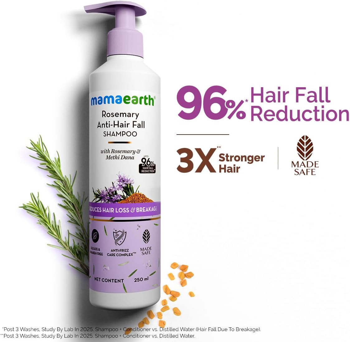 Mamaearth Rosemary Anti Hair Fall Shampoo (250ml)
