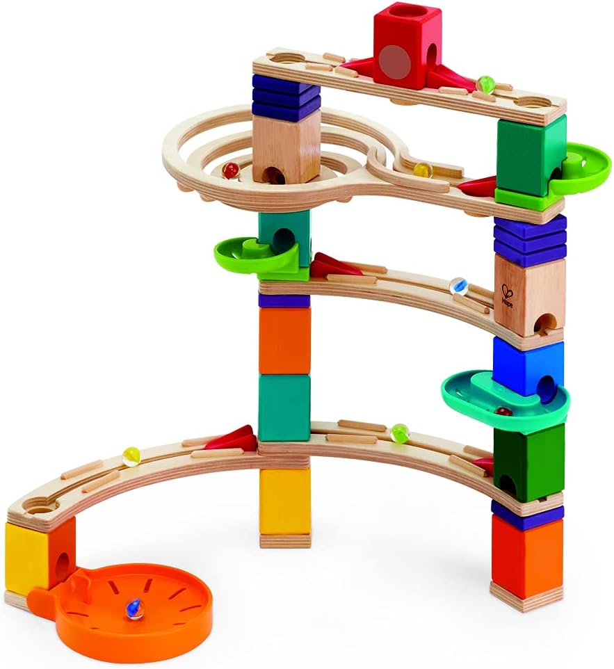 Hape Quadrilla Cliffhanger Wooden Marble Run Blocks
