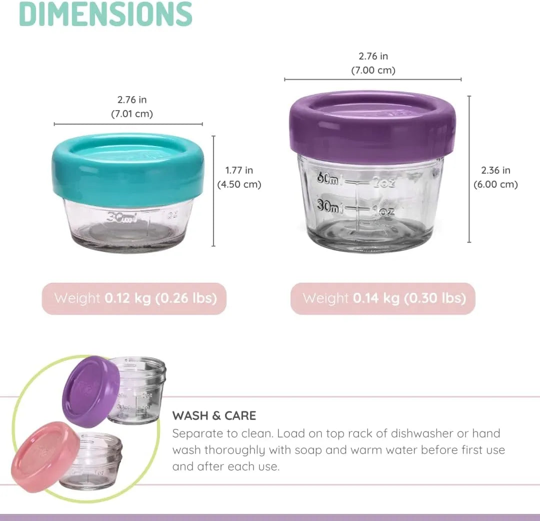 Melii Glass Food Storage Container - Pack of 6