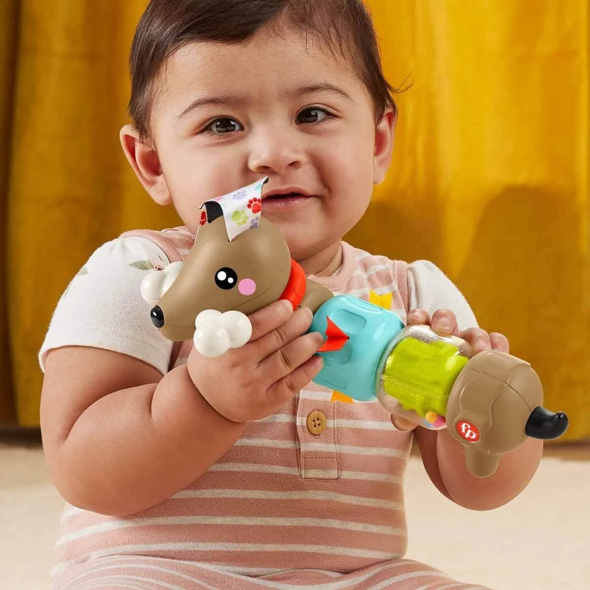 Fisher Price Fp Pets Click & Spin Activity Pup Fine Motor Sensory Toy For Babies