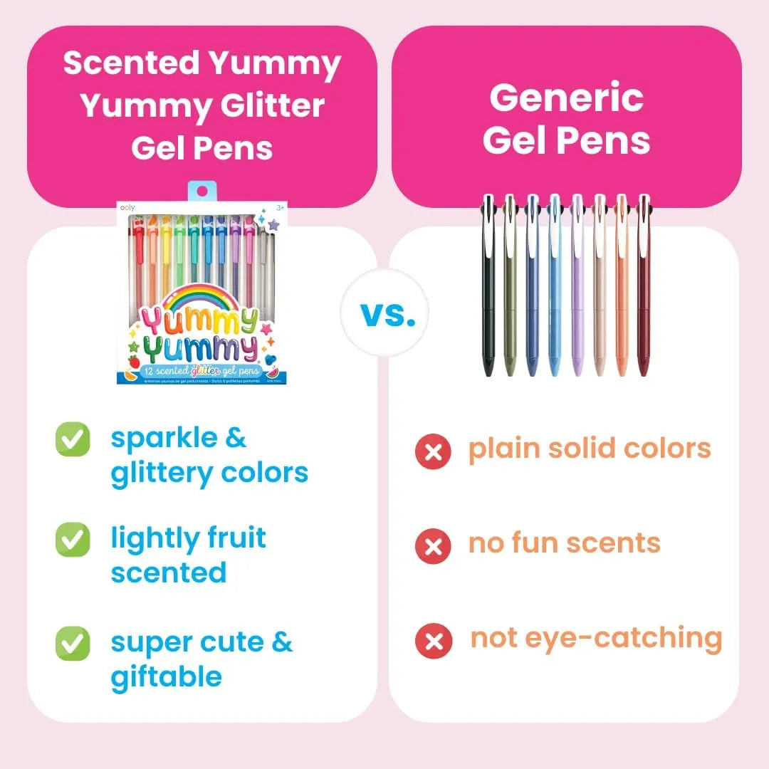 Ooly Yummy Yummy Scented Glitter Gel Pens (Set of 12)