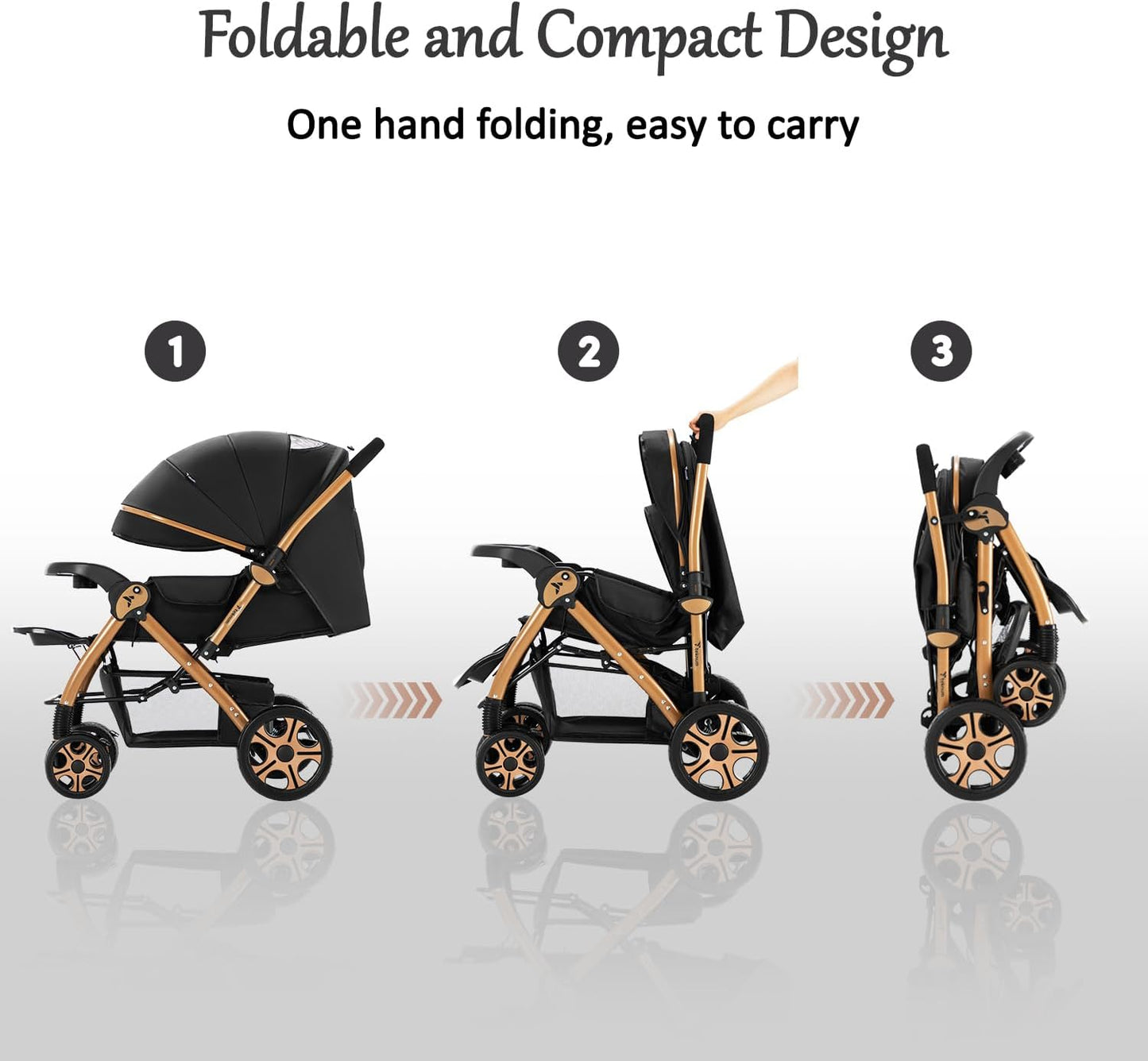 Teknum Reversible Trip 2 Stroller (Black)