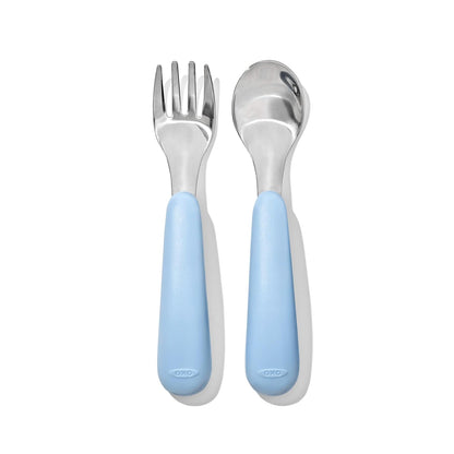 Oxo Tot On The Go Fork And Spoon Set (Dusk)