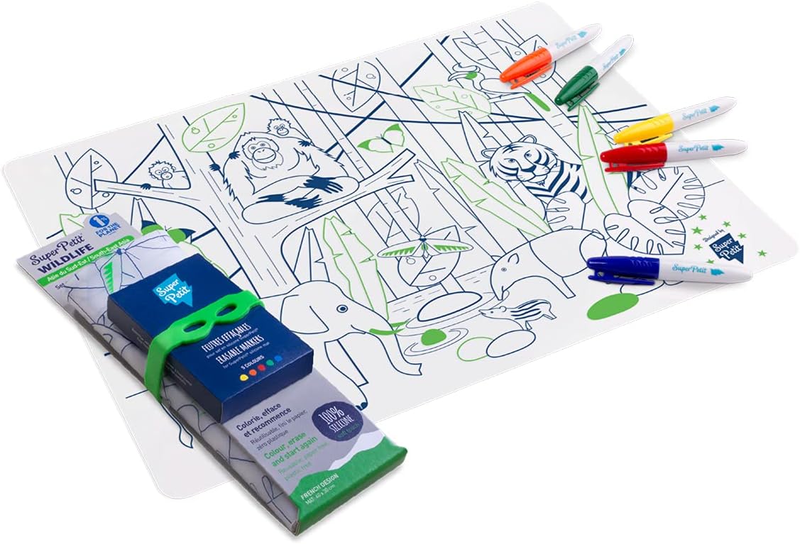 Super Petit Colouring Playmat Wildlife Collection