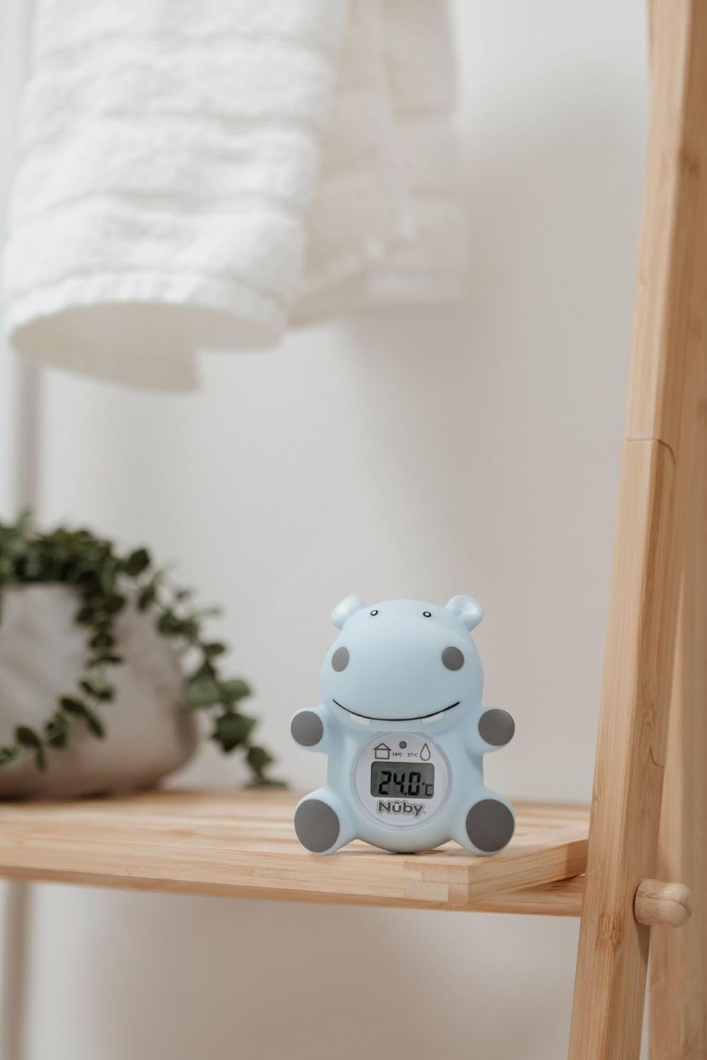 Nuby Hippo Bath & Room Thermometer (Blue)