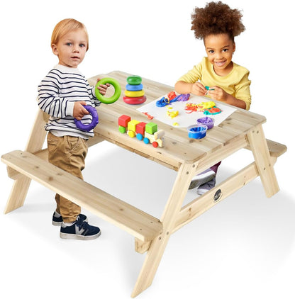 PLUM - Surfside Wooden Sand & Water Picnic Table - Natural
