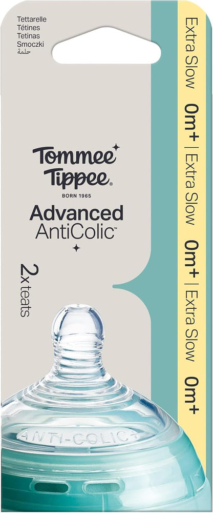Tommee Tippee Natural Start Advanced Anti Colic Teat (Extra Slow Flow) - Pack of 2