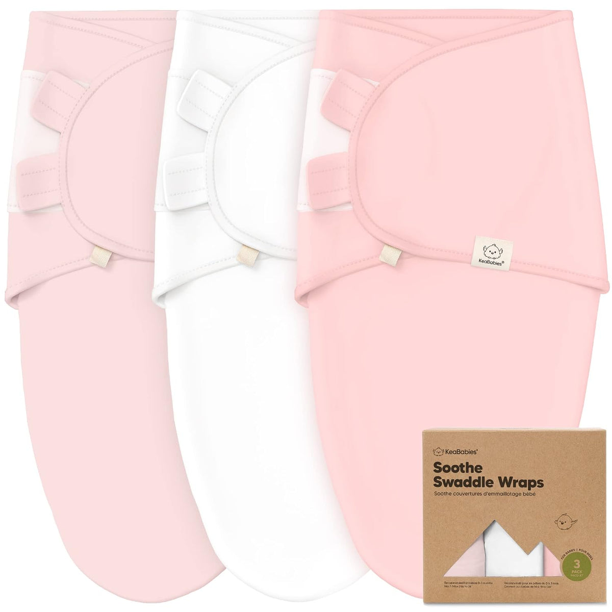 Keababies Soothe Swaddle Wrap (Candy) - Pack of 3
