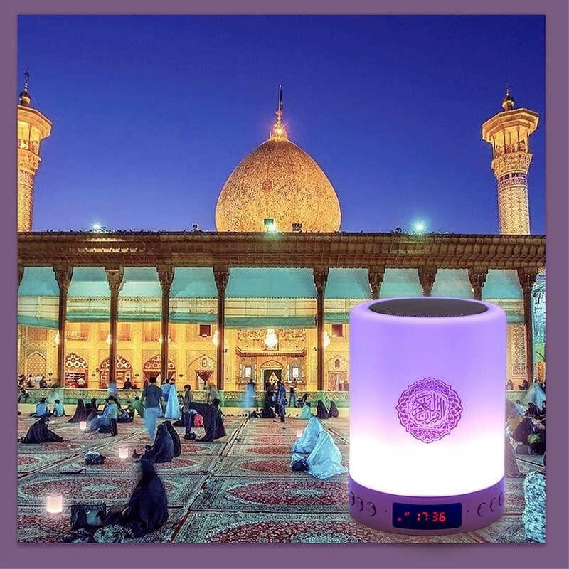 Quran Speaker with Remote Control,Portable LED Bluetooth Touch Cube MP3 Music Player Night Light Rechargeable Speaker