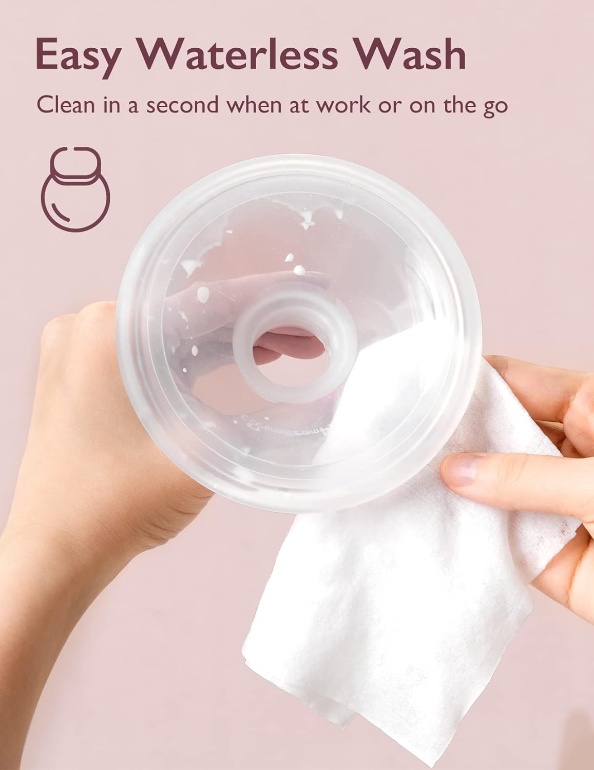 Momcozy Natural Breast Pump Wipes for Pump Parts Cleaning On-the-go, 30 Count
