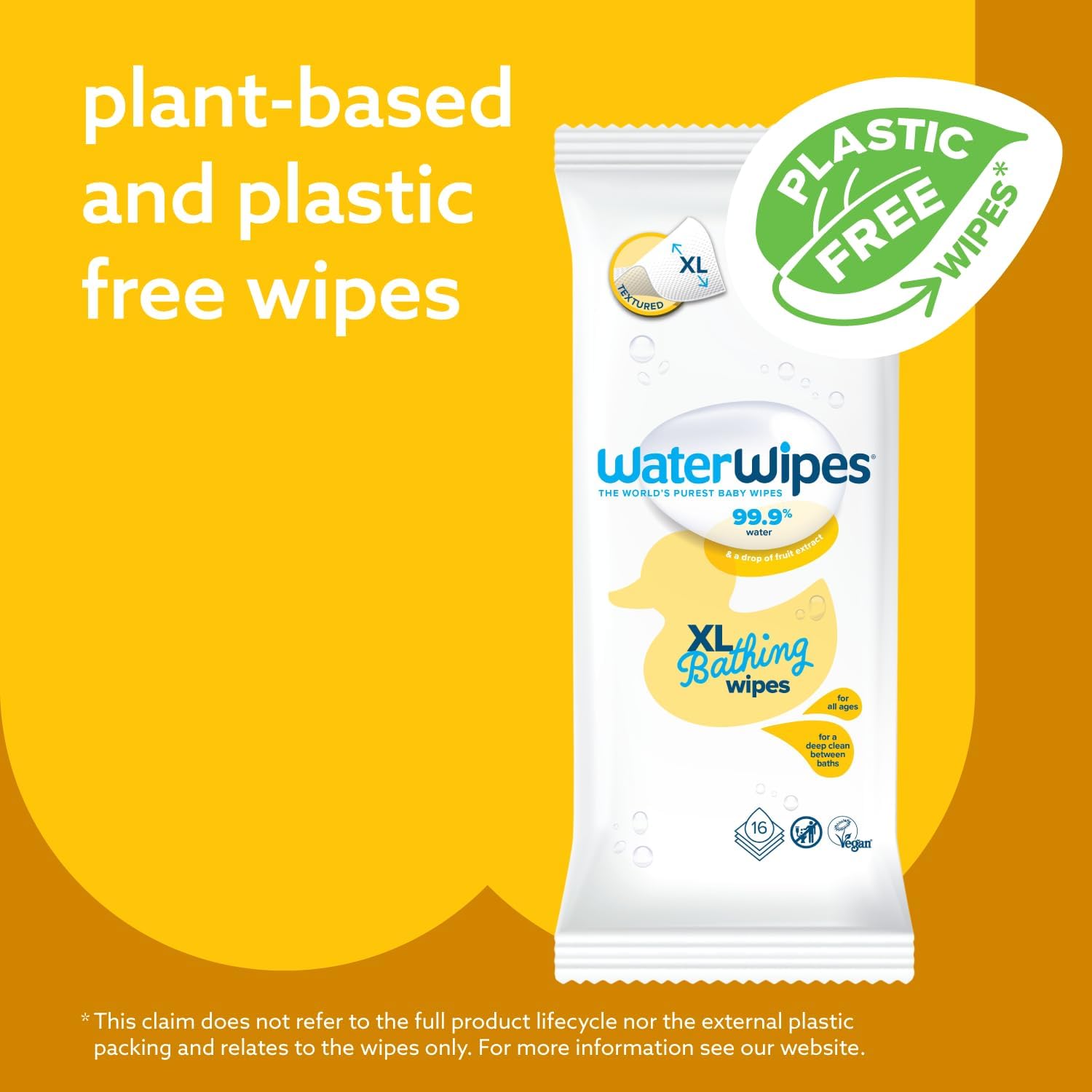 WaterWipes The World's Purest Baby Wipes, XL Bathing Wipes