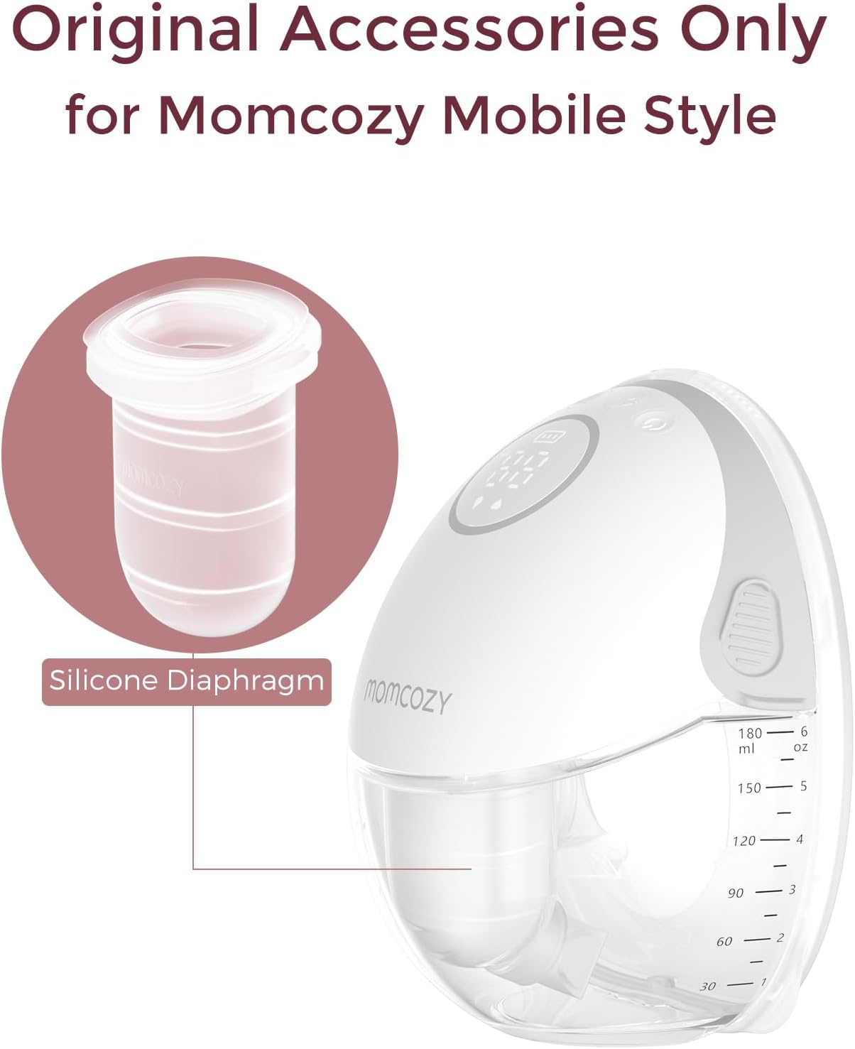 Momcozy Mobile Style M6 Breast Pump Replacement Accessories, Diaphragm, 2 pcs