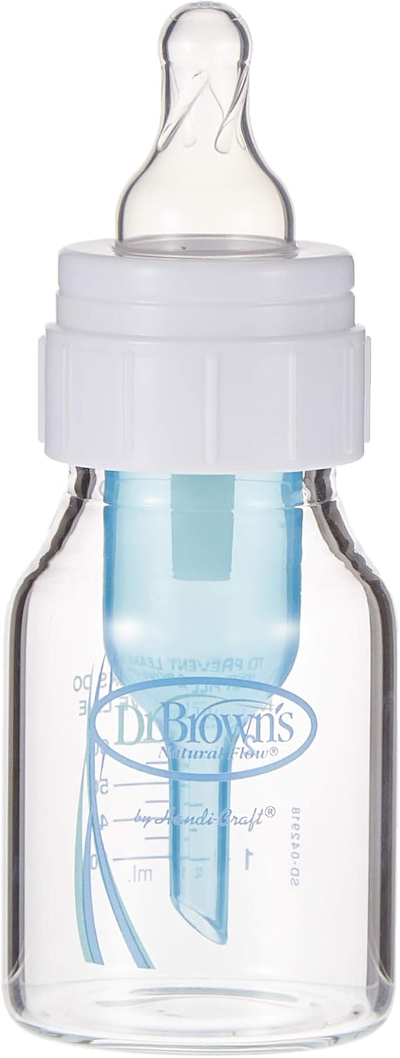 Brown's Natural Flow Glass Baby Bottle 60ml, 0m+