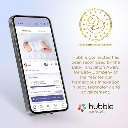 Hubble Nursery Pal Cloud Touch Smart Baby Monitor (White)