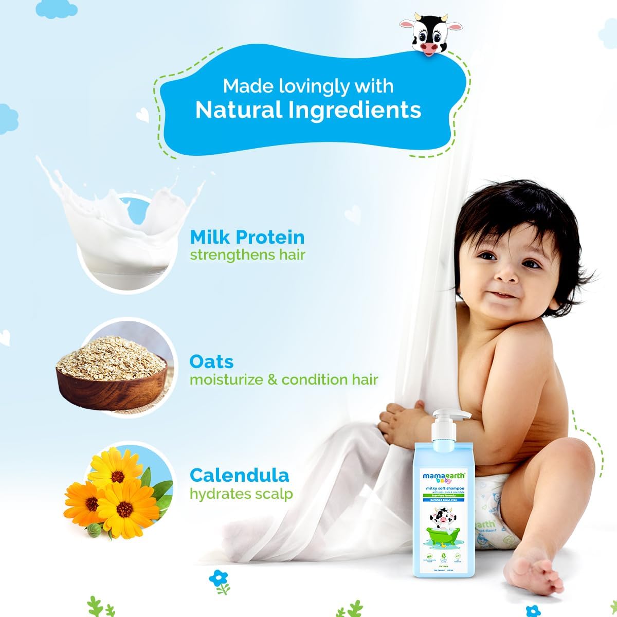 Mamaearth Milky Soft Shampoo For Babies (400ml)