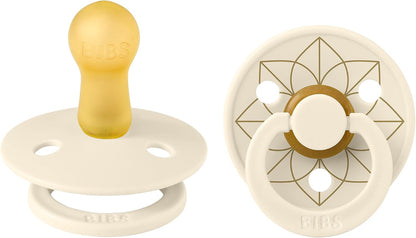 Bibs Pacifier Studio Color Noor Latex Size 2 (Ivory Gold) - Pack of 2