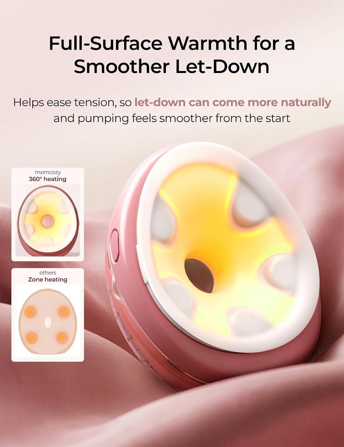 Momcozy Wellness 1 Warm Massage Wearable Breast Pump