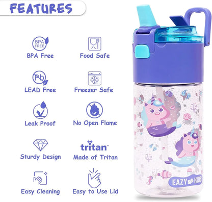 Eazy Kids Tritan Water Bottle With Snack Box (450ml)