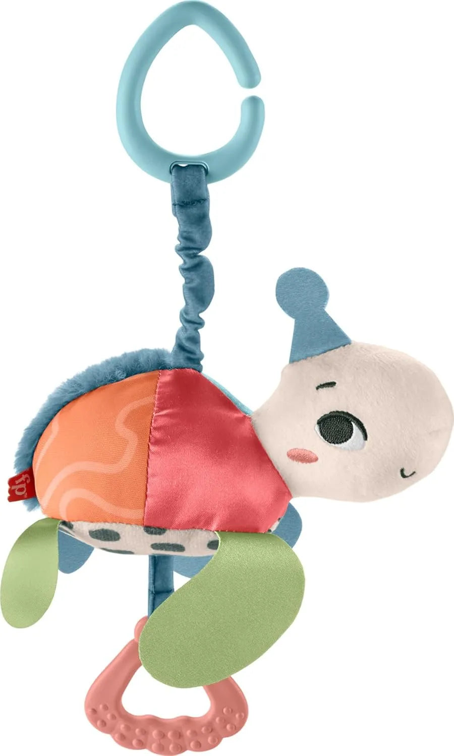 Fisher Price Baby Stroller Toy Planet Friends Sea Me Bounce Turtle Plush with Teether