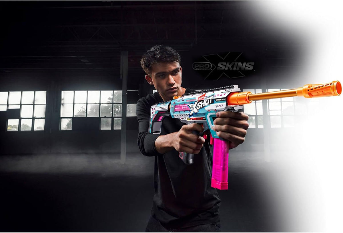X-Shot Skins Pro Motorized Blaster S1 AEB – 160 FPS Automatic Dart Blaster