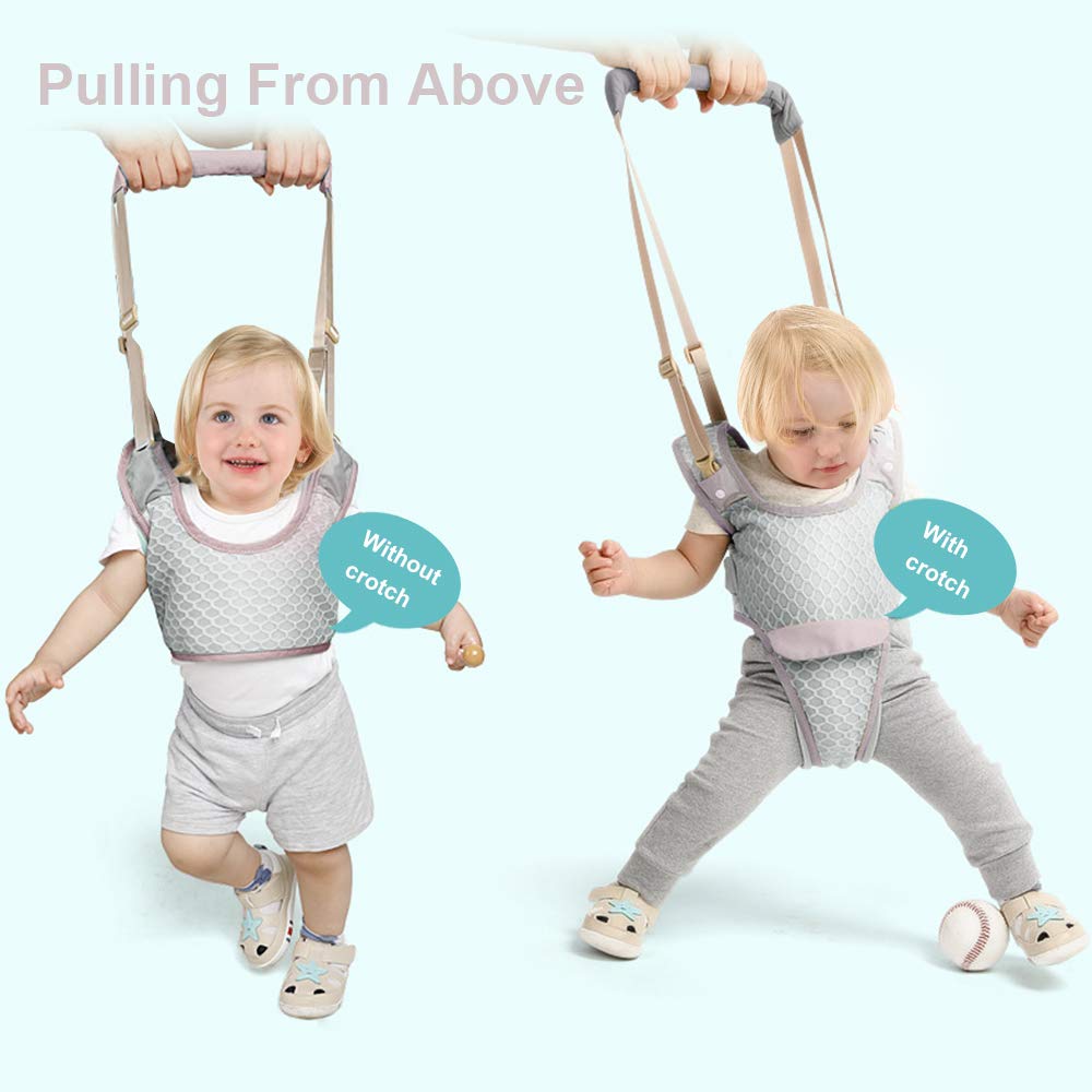 Orangehome Baby Walker Toddler Walking Harness Helper with Knee Pads, Gray