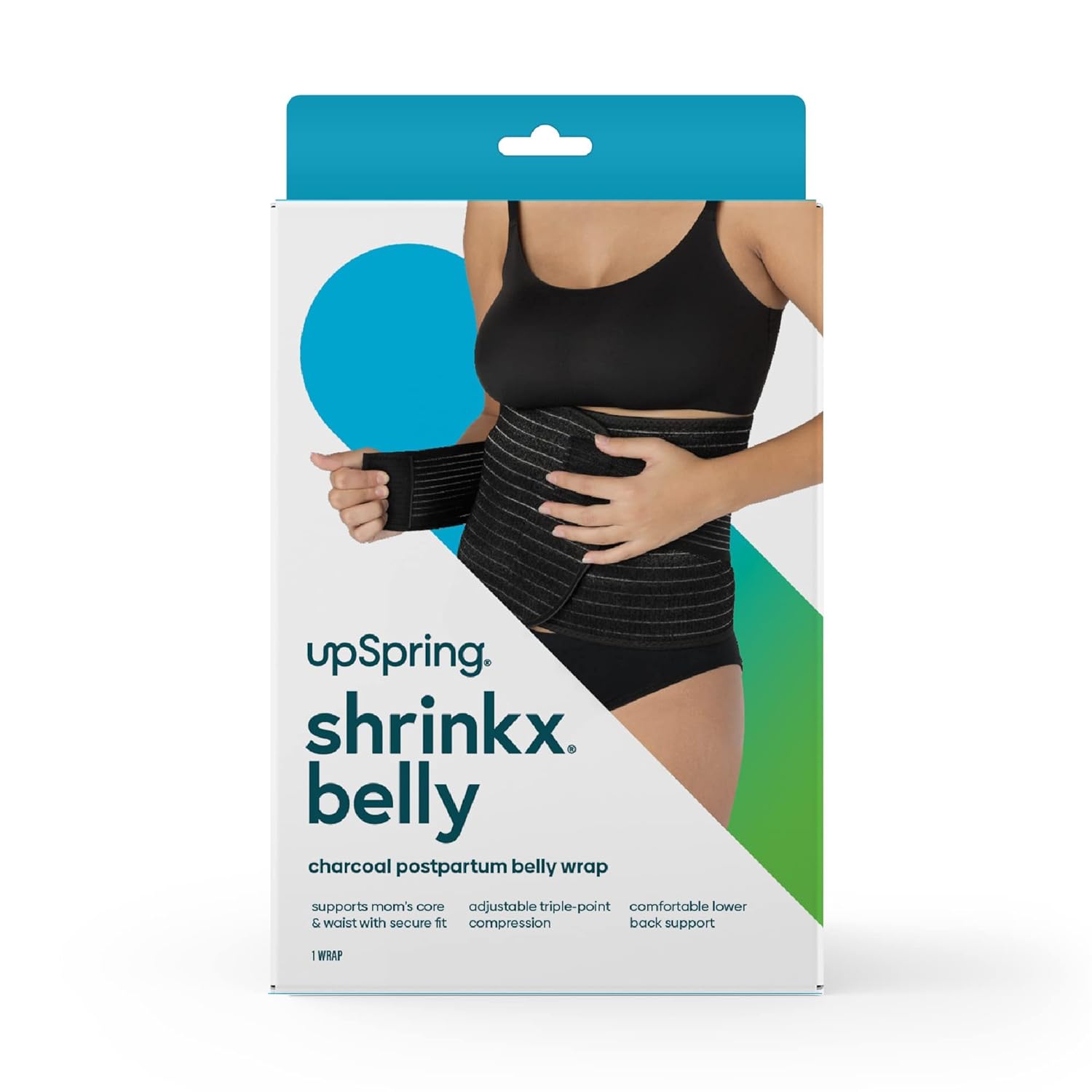 UpSpring Shrinkx Belly Charcoal Postpartum Belly Wrap