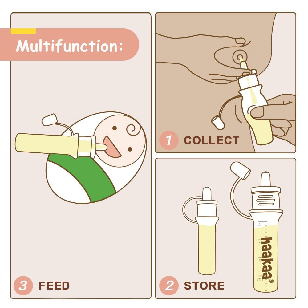 Haakaa Silicone Colostrum Collector, Pre-Sterilized, 4ml/2pcs