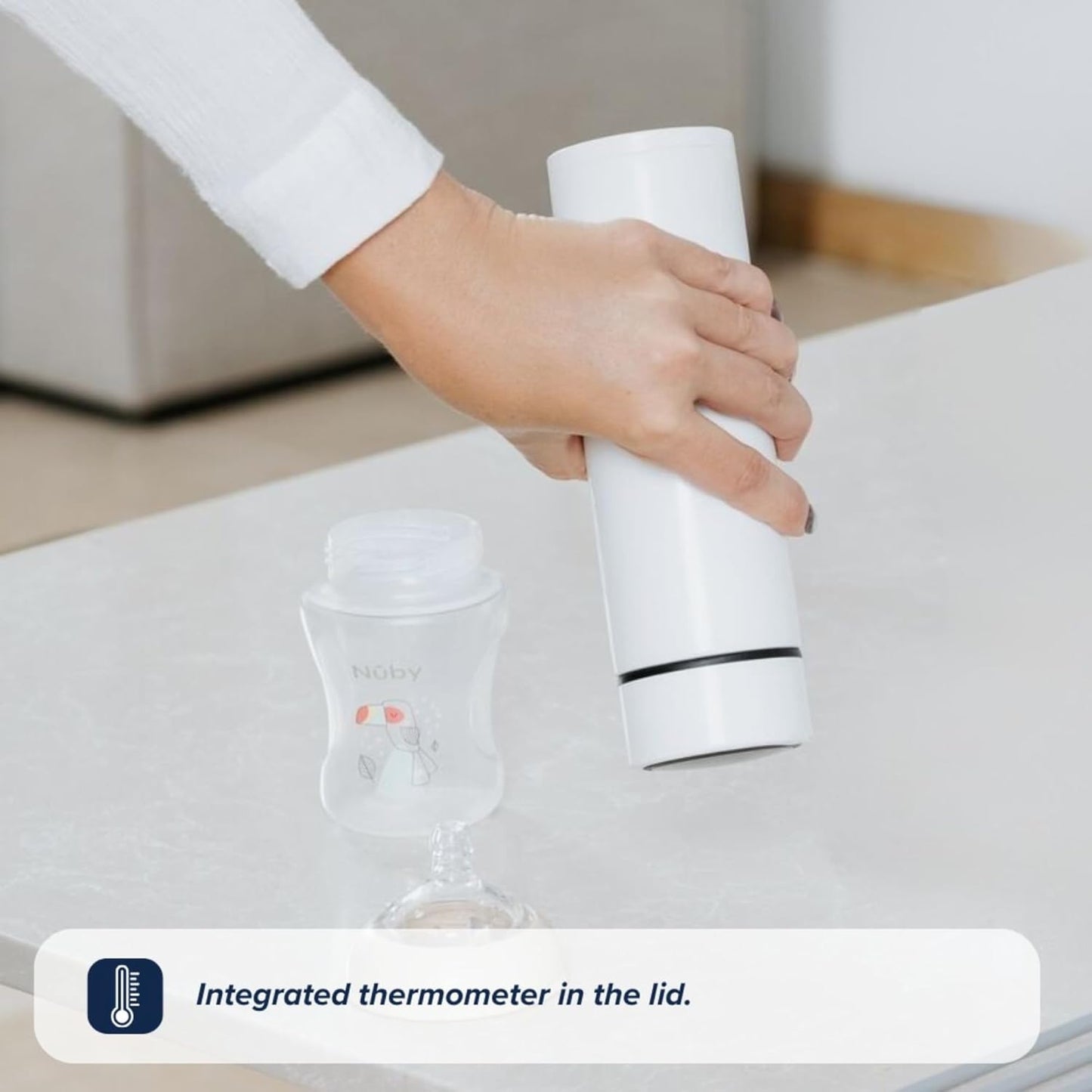 Nuby Rapid Cool Flasks (White) - Pack of 2