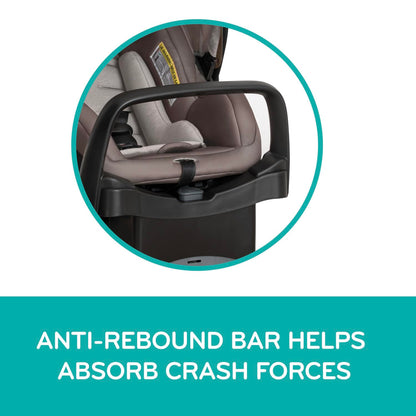 Evenflo Pivot Modular Travel System with LiteMax Infant Car Seat (Casual Gray)