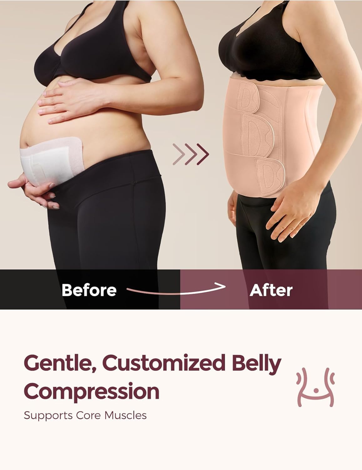 Momcozy Ergowrap Back Support Belt (Beige)